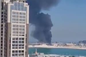 El incendio a unos 3 kilómetros del estadio Lusail, donde se enfrentarán Argentina y México
