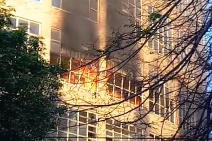 El incendio del Automóvil Club Argentino. Foto: captura