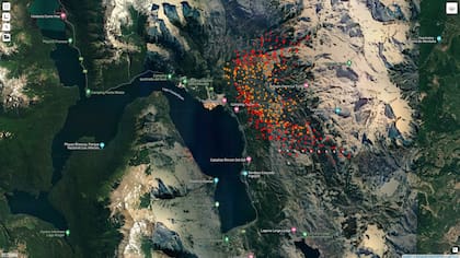 El incendio en el Parque Nacional Los Alerces, según satélites de detección de fuego