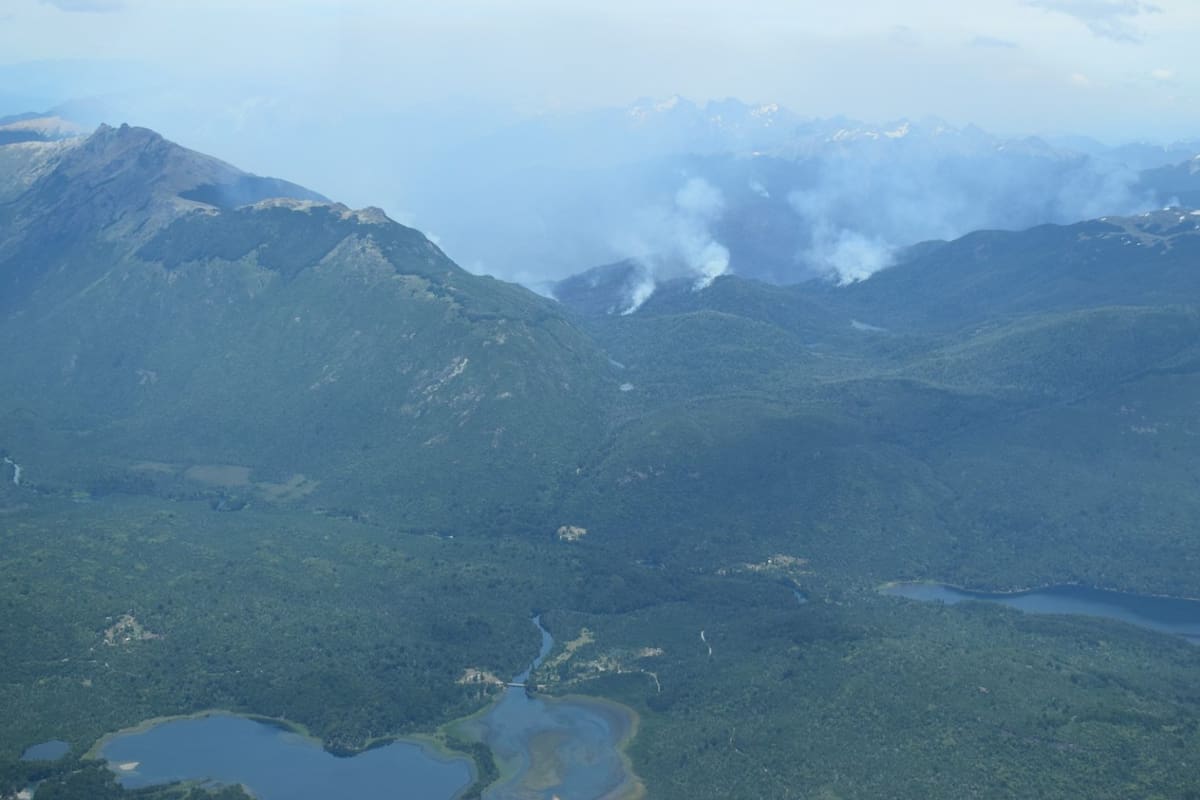 El incendio en el Parque Nacional Nahuel Huapi