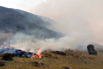El incendio en la Isla de Pascua