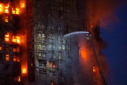 El incendio, esta noche.