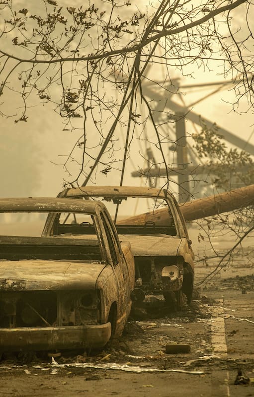 El incendio forestal convirtió a Paradise en una ciudad fantasma