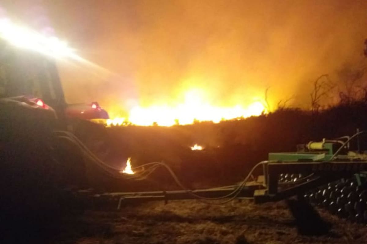 El incendio pudo ser controlado antes de llegar a un sembradillo de maíz