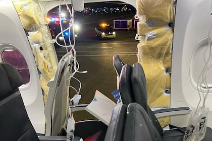 El incidente en el avión de Alaska Airlines (Foto: X)