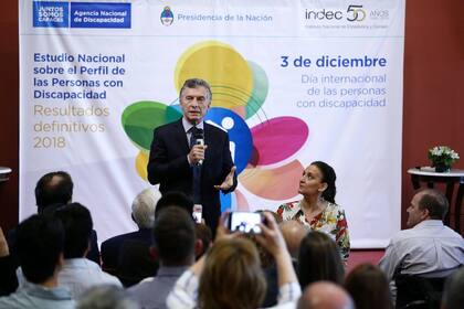 El Indec presentó los resultados definitivos del Estudio Nacional sobre el Perfil de las Personas con Discapacidad, estuvieron presentes el presidente Mauricio Macri y la vicepresidenta Gabriela Michetti