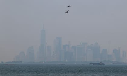 El Índice de Calidad del Aire (AQI) en Nueva York, Nueva Jersey y Connecticut podría superar el valor de 100