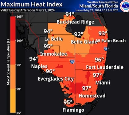 El índice de calor toma en cuenta la temperatura del aire y la humedad existente y refleja la sensación térmica y el calor que realmente se seinte