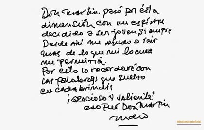 El Indio Solari le dedicó un dulce mensaje de despedida a Martín Carrizo