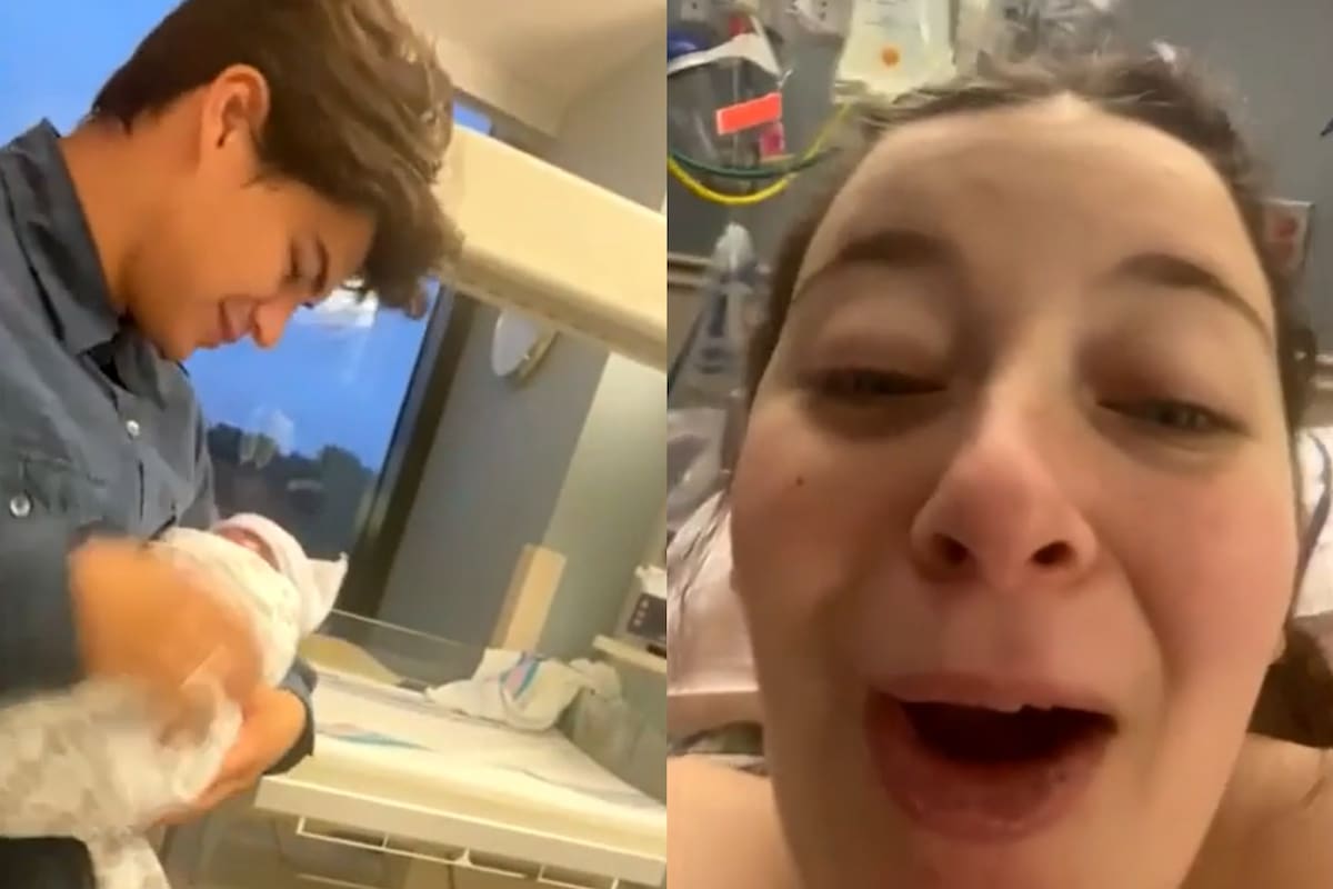 El inédito momento que capturó una mamá con su bebé recién nacido