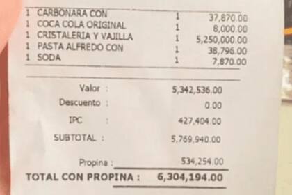 El inesperado recargo en la cuenta del restaurante