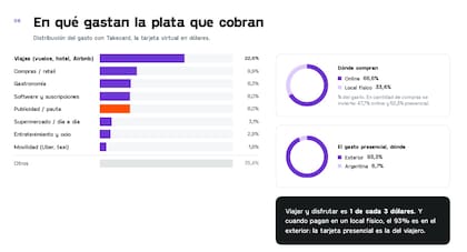 El informe reveló en qué destinan el dinero los argentinos que cobran del exterior