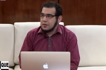 El ingeniero Villegas, durante su denuncia televisiva