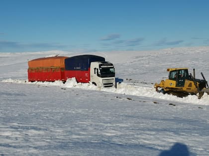El ingreso a los campos solo pudo hacerse con la ayuda de máquinas