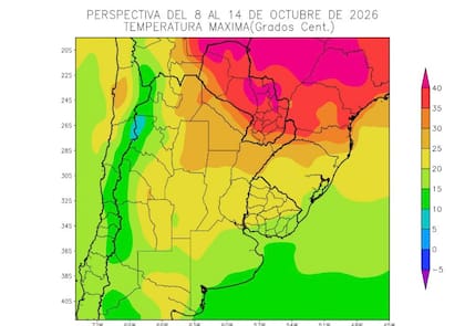 El ingreso de aire frío provocará temperaturas mínimas por debajo de lo normal en buena parte de la región agrícola