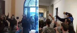 La Gendarmería desalojó una protesta gremial por despidos en la Comisión Nacional de Energía Atómica