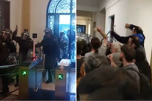 La Gendarmería desalojó una protesta gremial por despidos en la Comisión Nacional de Energía Atómica