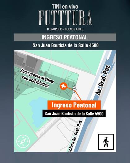 El ingreso peatonal a Tecnópolis será por la calle San Juan Bautista de la Salle