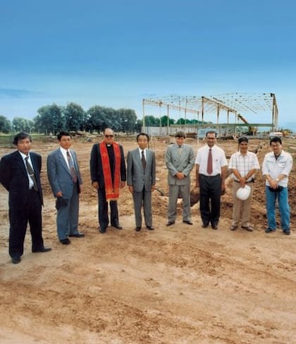 El inicio de la construcción de la planta de Toyota, en 1994