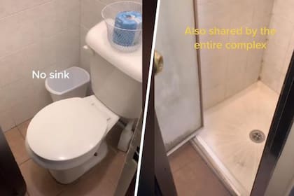 El inmueble cuenta con una ducha y un baño en el pasillo, que son compartidos por todo el edificio