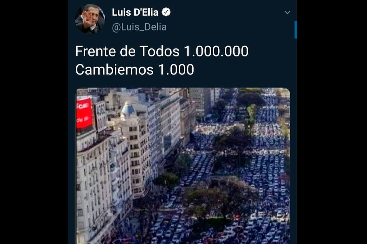 El insólito blooper de Luis D´Elía en Twitter