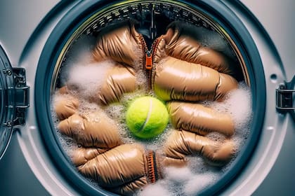 El insólito truco de la pelotita de tenis para lavar la ropa