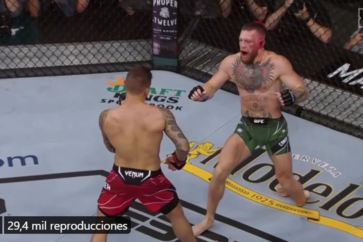 El instante de la grave lesión de McGregor