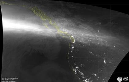El Instituto Cooperativo de Estudios de Satélites Meteorológicos (CIMSS) publicó el martes ocho imágenes satelitales de la tormenta solar del 11 de mayo