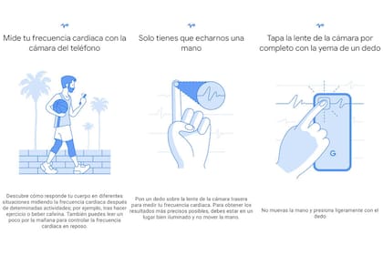 El instructivo de Google Fit para usar el sensor de la cámara trasera del teléfono para medir el pulso