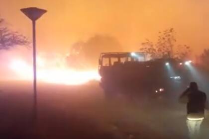 El intendente de Merlo aseguró que el fuego “indudablemente ha sido provocado”