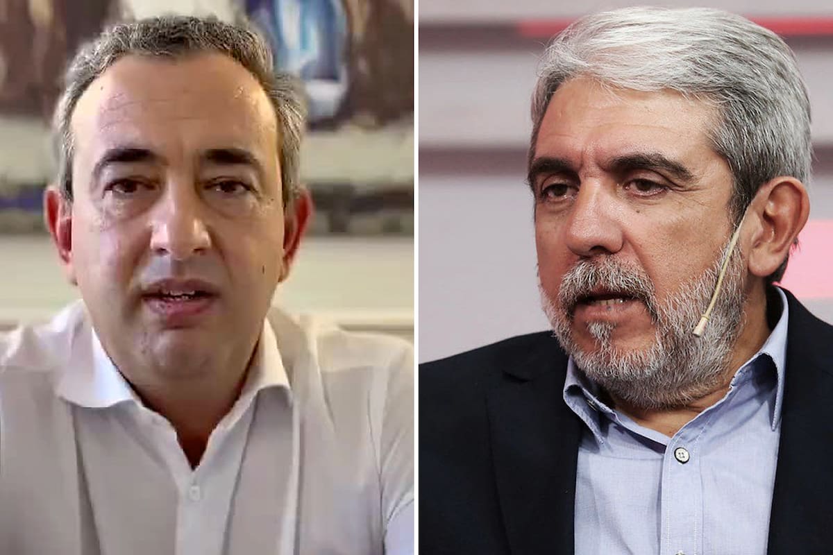 El intendente de Rosario, Pablo Javkin, y el ministro de Seguridad de la Nación, Aníbal Fernández