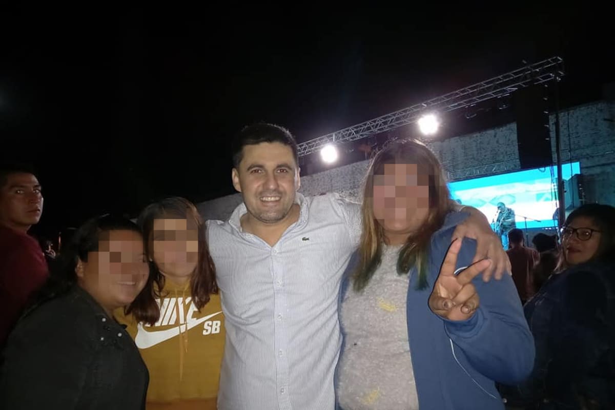 El intendente Franco Ciucci, durante el acto donde tuvo el exabrupto contra los radicales