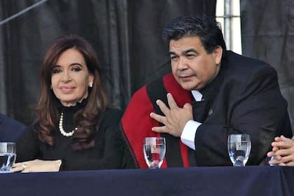 El intendente Ishii, en un acto reciente de Cristina Kirchner