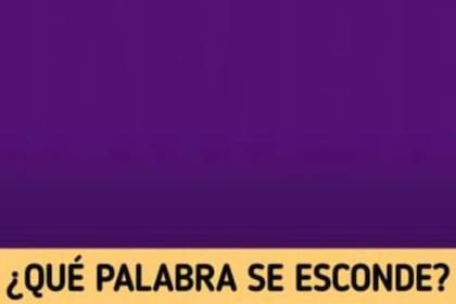 El intenso color violeta del recuadro oculta un término de la lengua española