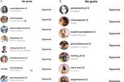 El intercambio de Me Gusta entre la China Suárez y Pampita Ardohain