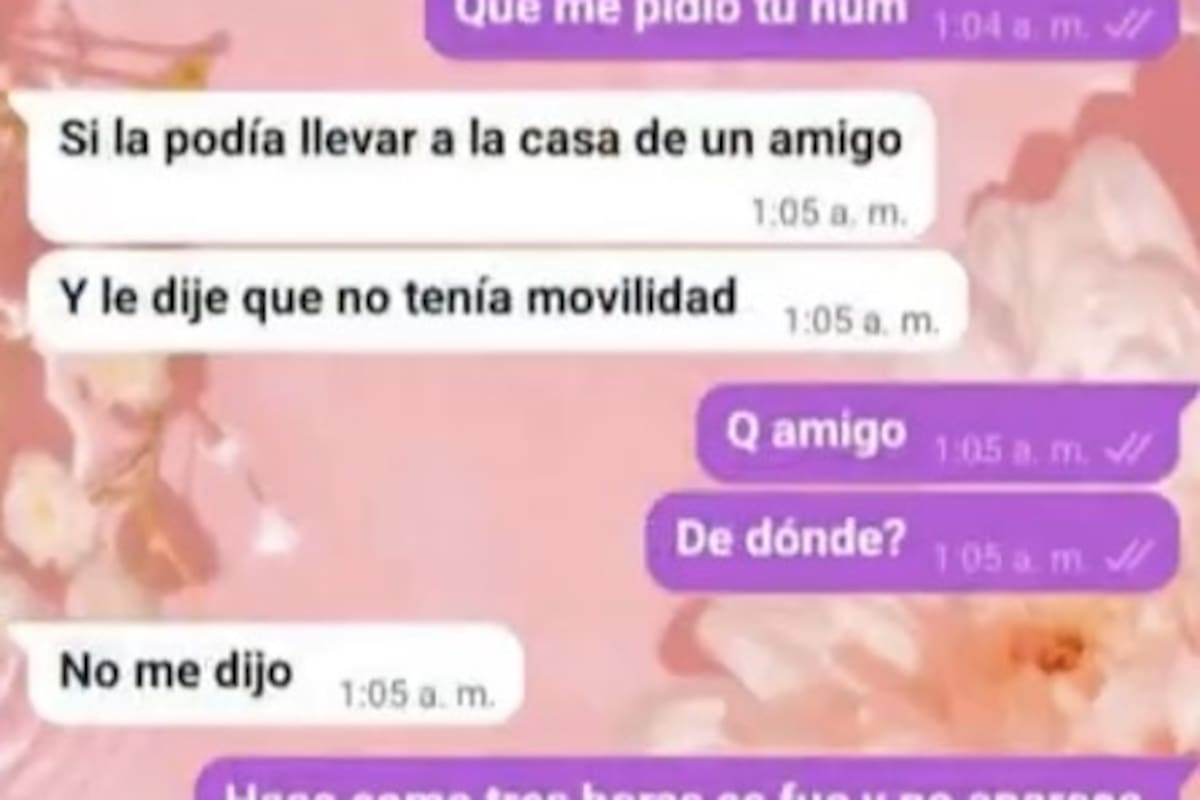 El intercambio de mensajes entre la madre de Agostina y el detenido