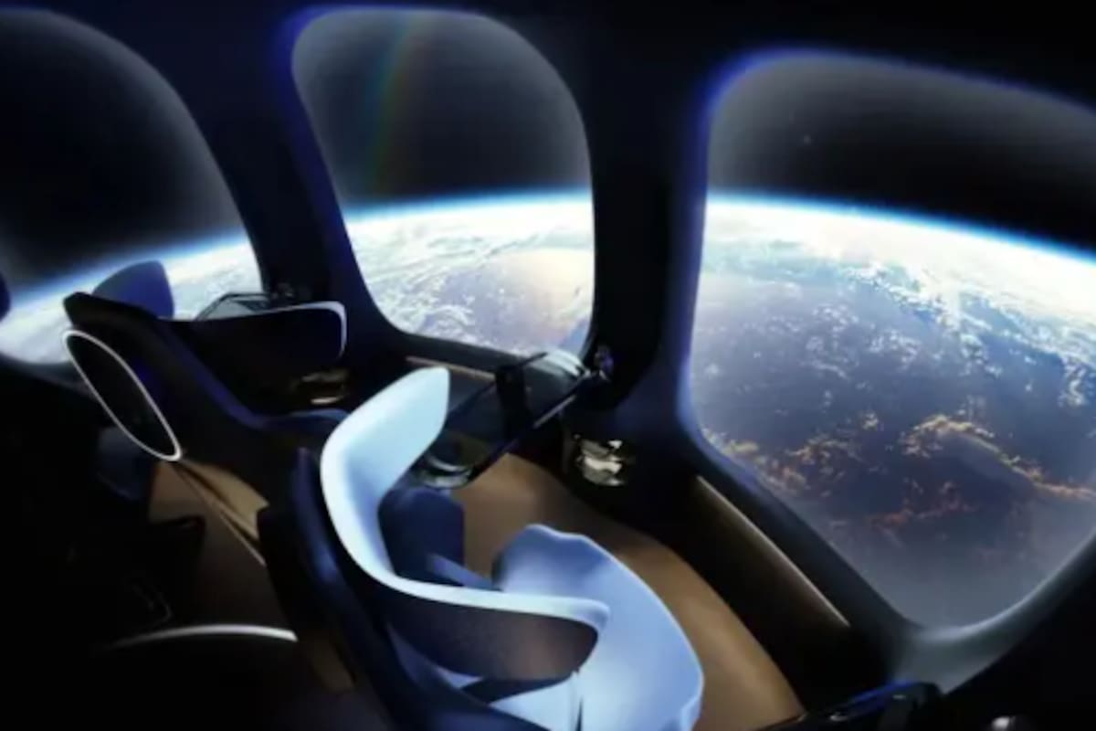 El interior de la cápsula Aurora de Halo Space.Halo Space, según un render que presentó la empresa