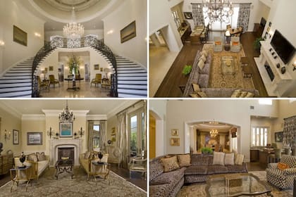 El interior de la casa contaba con distintos lujos, como una escalera curva gemela