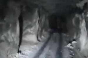 El interior de la mina El Callao en las operaciones de búsqueda