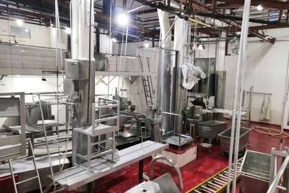 El interior de la planta frigorífica
