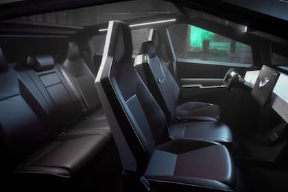 El interior de la Tesla Cybertruck