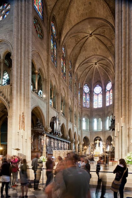 El interior de Notre Dame