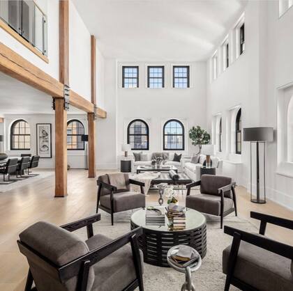 El interior de su departamento en Nueva York