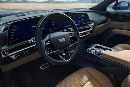 El interior del Cadillac Lyriq viene con una pantalla curva de 33"