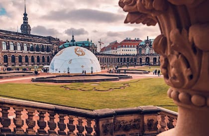 El interior del Dresden zwinger.