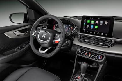 El interior del Fiat Pulse pone el acento en la conectividad.
