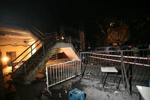 El interior del local, con los rastros de la devastación