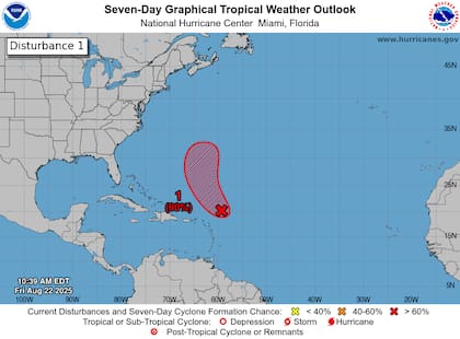 El Invest 90L tiene un 80% de probabilidades de desarrollo en las próximas 48 horas y 90% en siete días