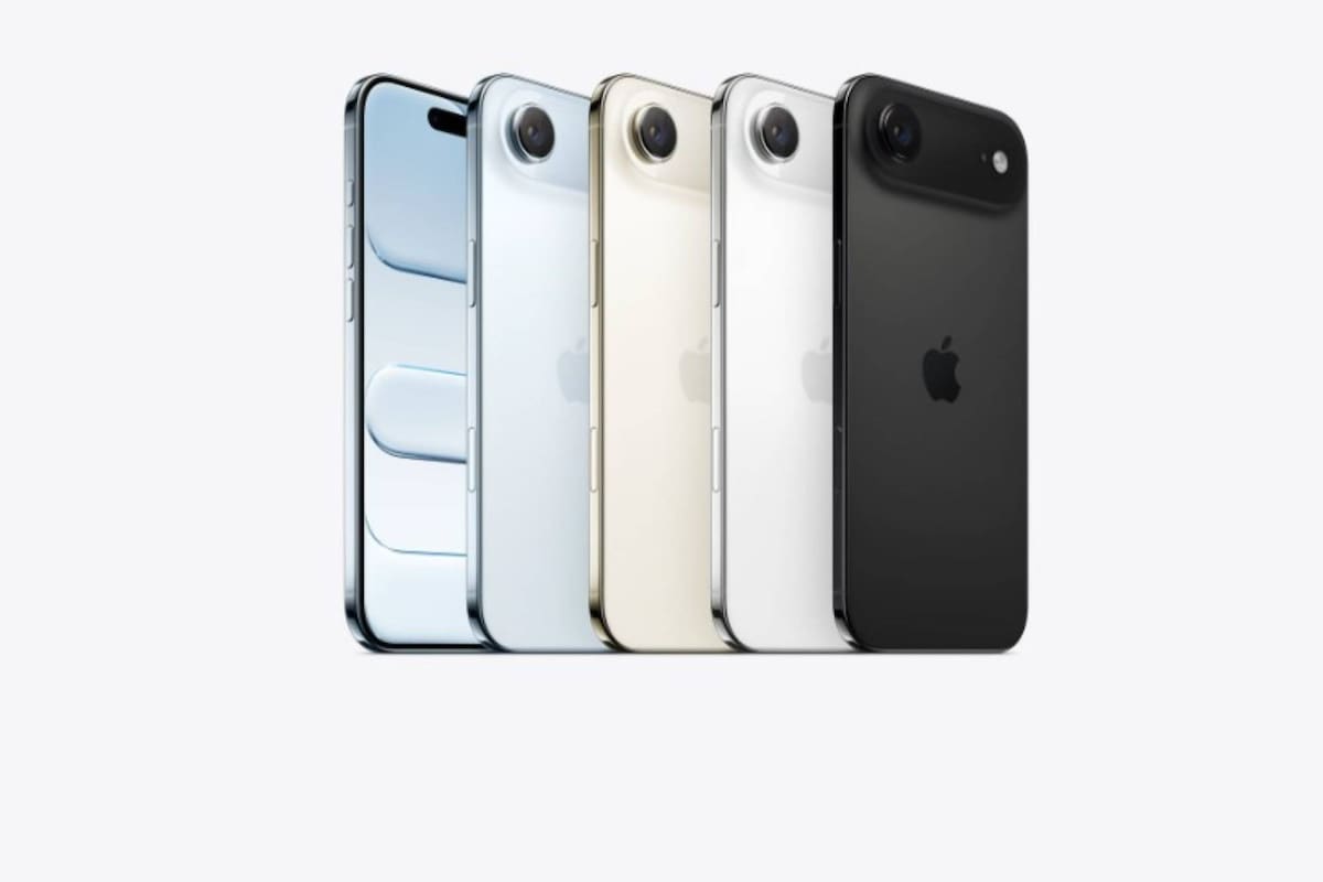 El iPhone Air viene en cuatro colores y tres almacenamientos: 256 GB, 512 GB y 1 TB
