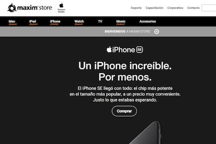 El iPhone SE ya se ofrece en MaximStore, uno de los distribuidores oficiales de Apple en la Argentina